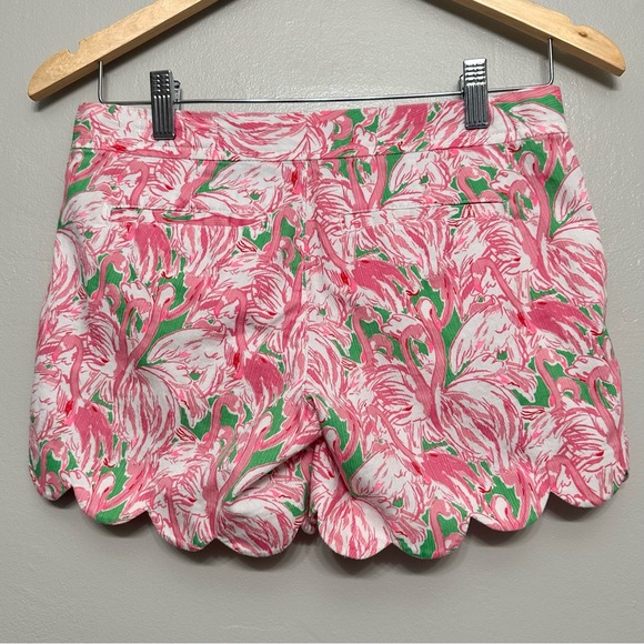Lilly Pulitzer Pink Colony Flamingo Buttercup Shorts 🦩 - Picture 2 of 6